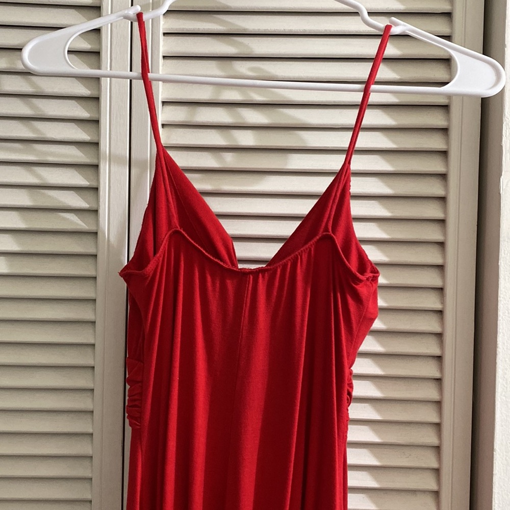 Red, spaghetti strap dress - Picture 6 of 7